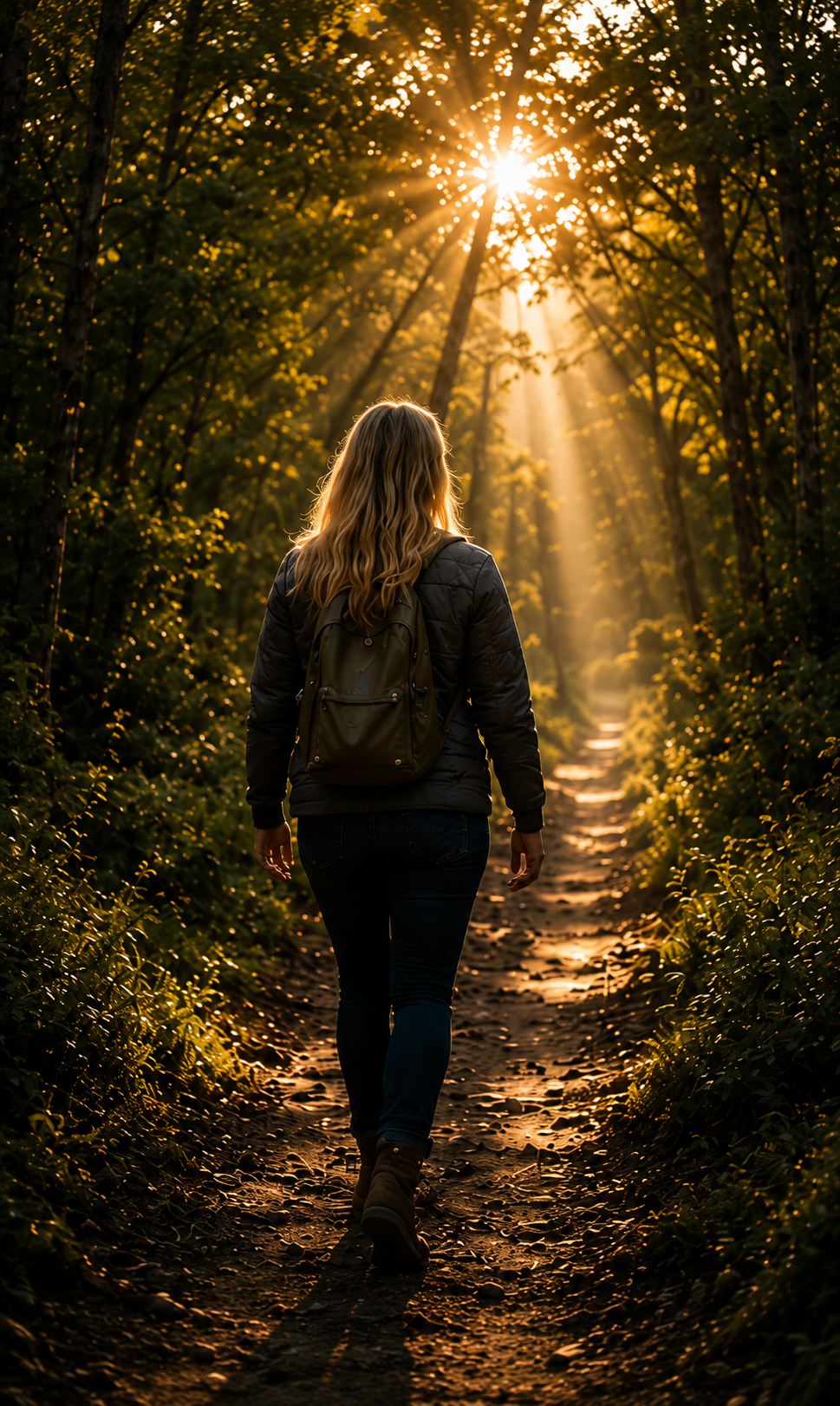 A person stepping from shadow into light