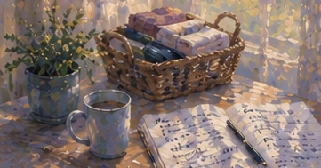 Painterly planning scene representing capacity and support