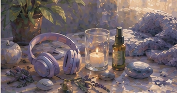 Painterly scene representing sensory and environmental needs