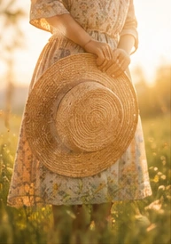 Walking through a sunny meadow